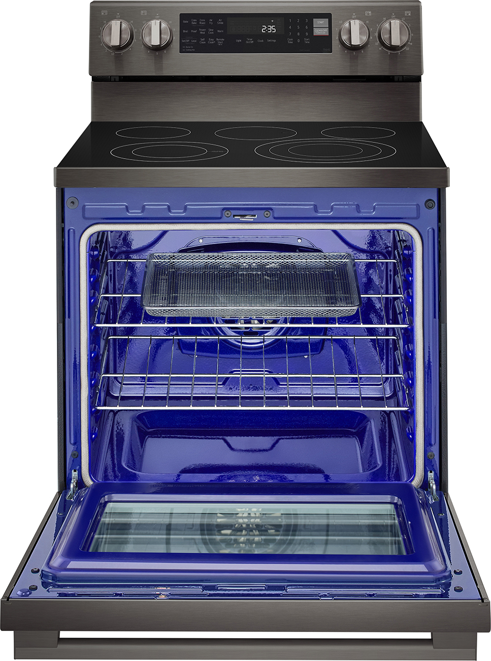 Open Airfry View of LG Electric Range