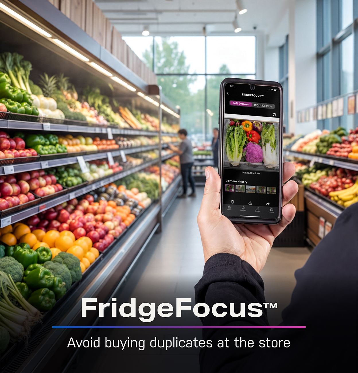 Focus view of GE Profile Refrigerator