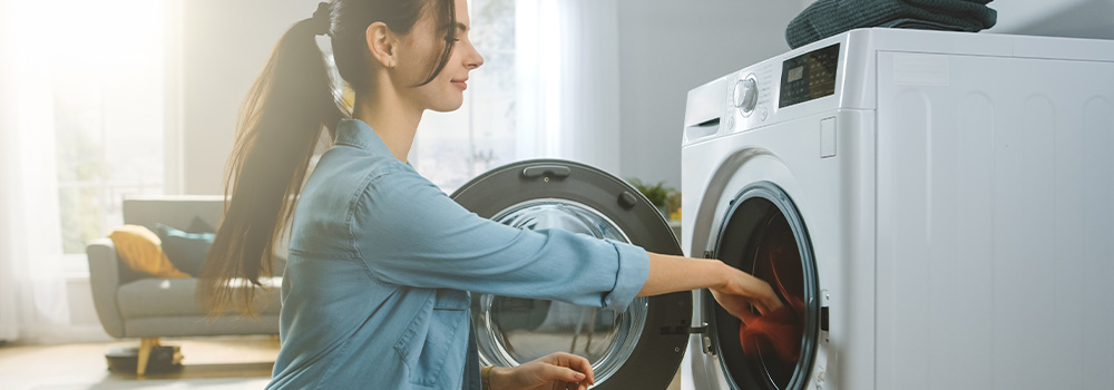 Person doing laundry