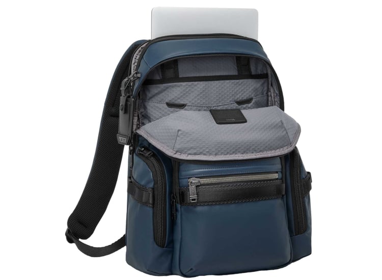 TUMI Alpha Bravo Navigation Backpack in Navy Canvas TUMI Alpha Bravo Navigation Backpack in Navy Canvas