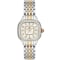 Michele Meggie MOP w/ Diamond Dial Two-Tone Bracelet Watch, 27mm