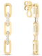 Roberto Coin 18K Yellow Gold Navarra Diamond Accented 3-Link Drop Earrings - 8883166AYERX