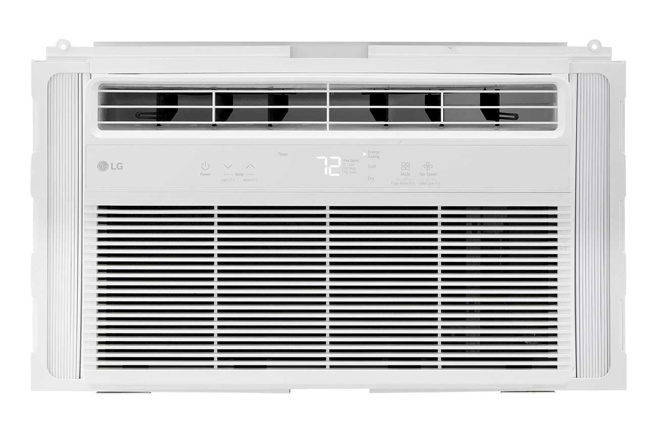 Front view of Window Air Conditioner (Window Panels Closed)
