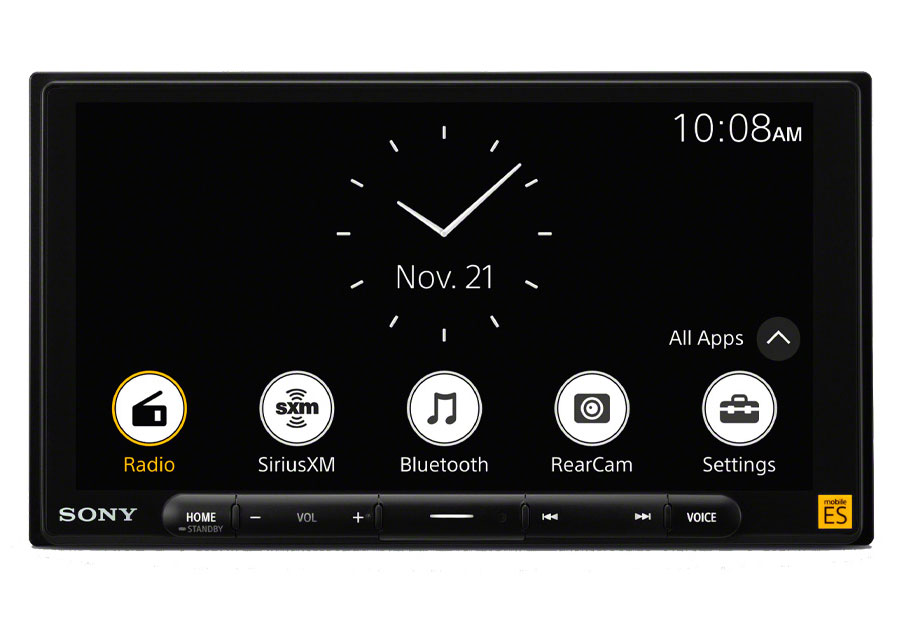 Front View of Sony Car Receiver