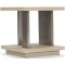 Bernhardt Solaria Side Table in Dune | Shiny Nickel