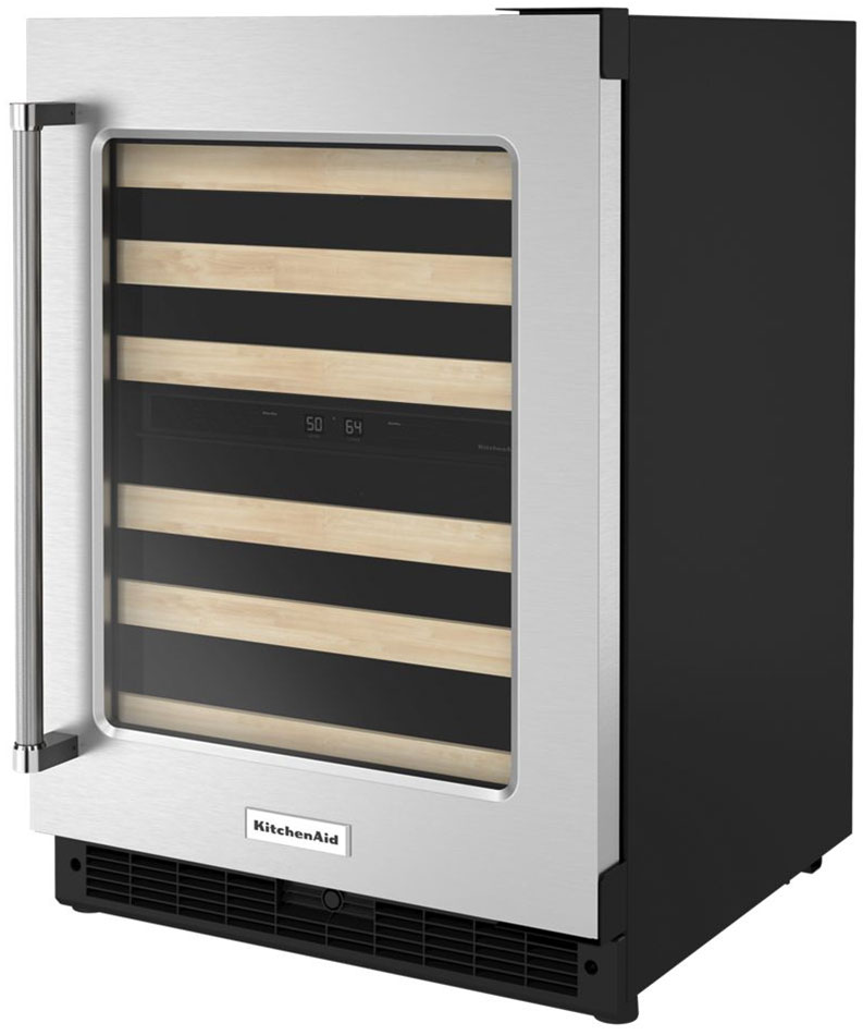 KitchenAid 24" Stainless Wine Cellar KUWR214KSB Abt