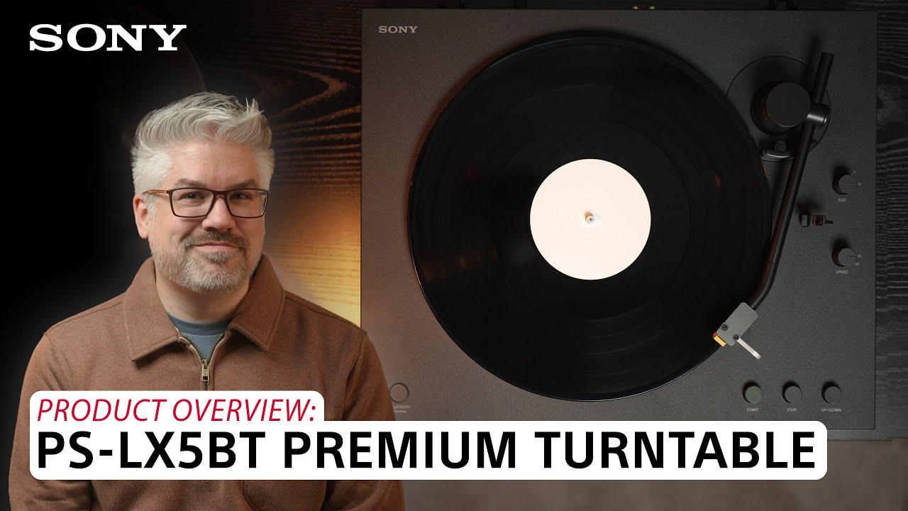 Watch High-Quality Vinyl Sound in a Minimalist Package: PS-LX5BT Premium Bluetooth Turntable