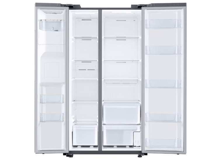 Samsung 27.4 Cu. Ft. Side-By-Side Refrigerator 36-Inch Wide in Fingerprint Resistant Stainless Steel - RS27T5200SR/AA