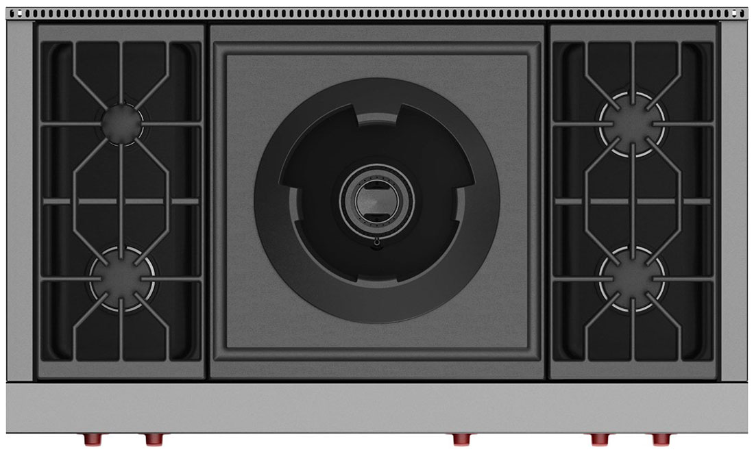 Wolf 48" Stainless Steel Gas Rangetop with 4 Burners Abt