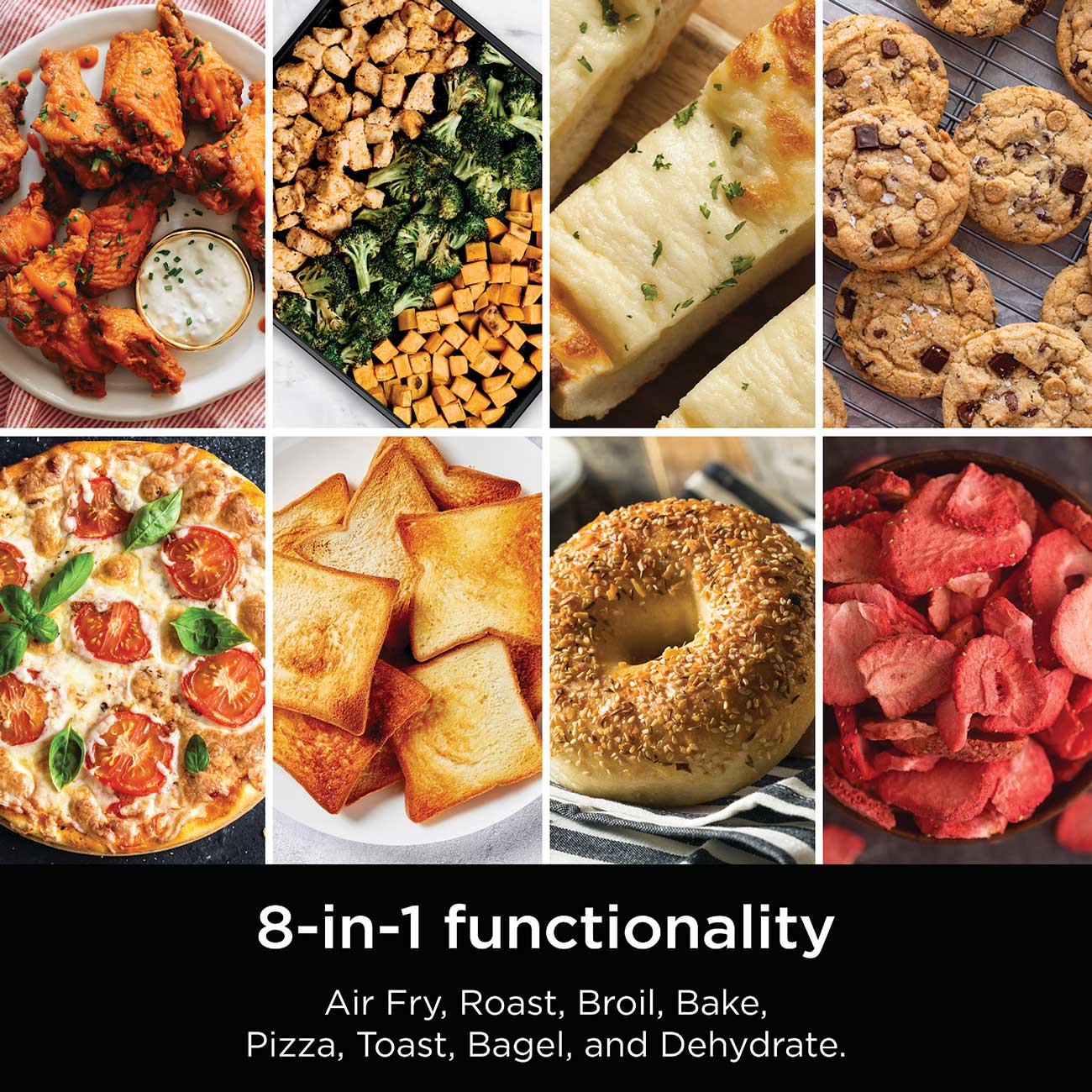 Ninja Flip Toaster Oven & Air Fryer 8-in-1 Functions