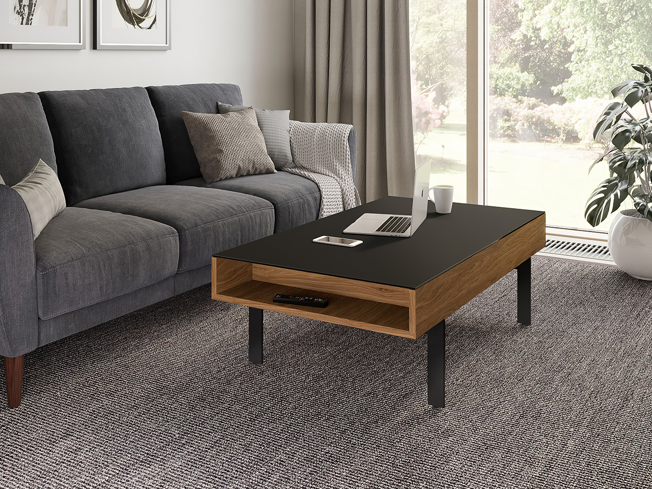 Natural Walnut Lift Coffee Table - Lifestyle 2