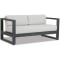 Sunset West Redondo Loveseat in Slate | Cast Silver Sunbrella