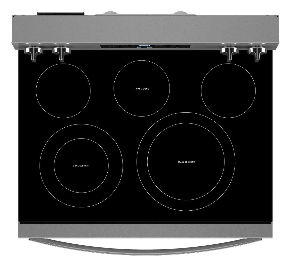Top View of Range Cooktop