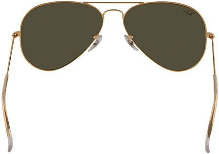 Back View of the Ray-Ban Aviator Arista Gold Sunglasses