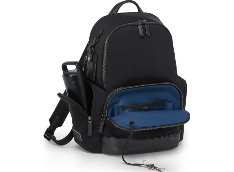 tumi aidan backpack - Harrison Warren - Men's Laptop Pack fits up to 15" Screen - Business & Travel Bag - Taupe Driftwood durable hardware TUMI - Harrison Bradner Backpack