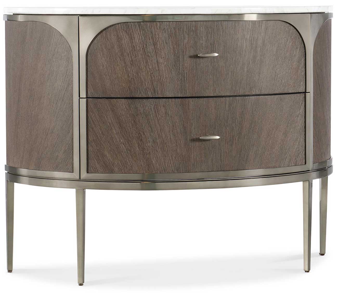 Hooker Furniture Modern Mood Nightstand with Two Drawers in Dark Wood Finish