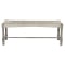 Bernhardt Palma Bench in Rustic Gray | Light Gray Wash
