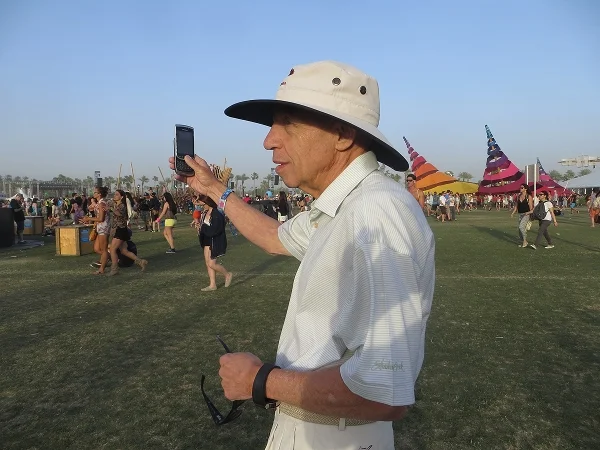 Bob Abt enjoying Coachella festival with grandchildren