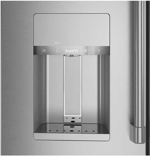 Close-up of dispenser.