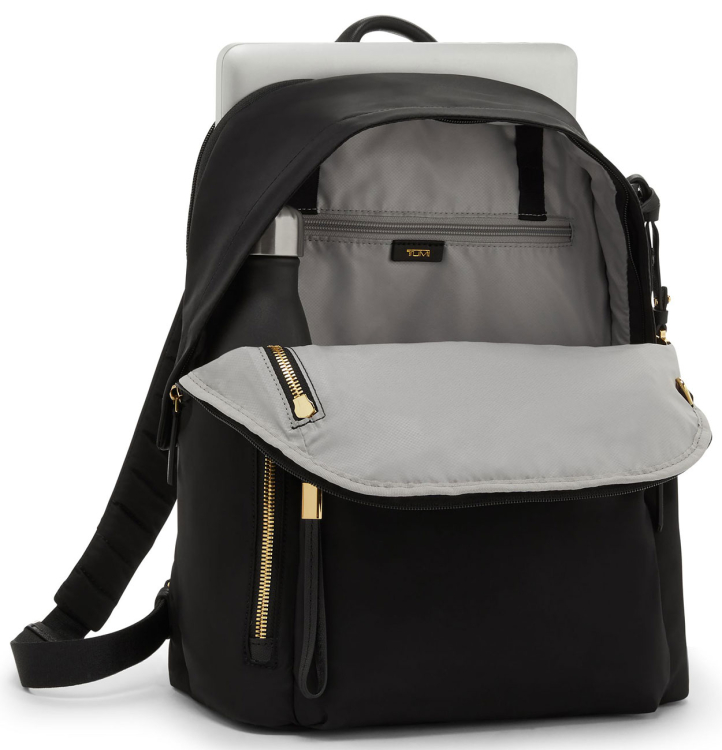 NWT Tumi Black and Gold Halsey Backpack - Perfect Backpack Elegant & Functional TUMI Halsey Backpack | Nordstrom main image 3