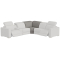 Flexsteel Aurora Full Wedge with Power Headrests in Ash Leather Finish