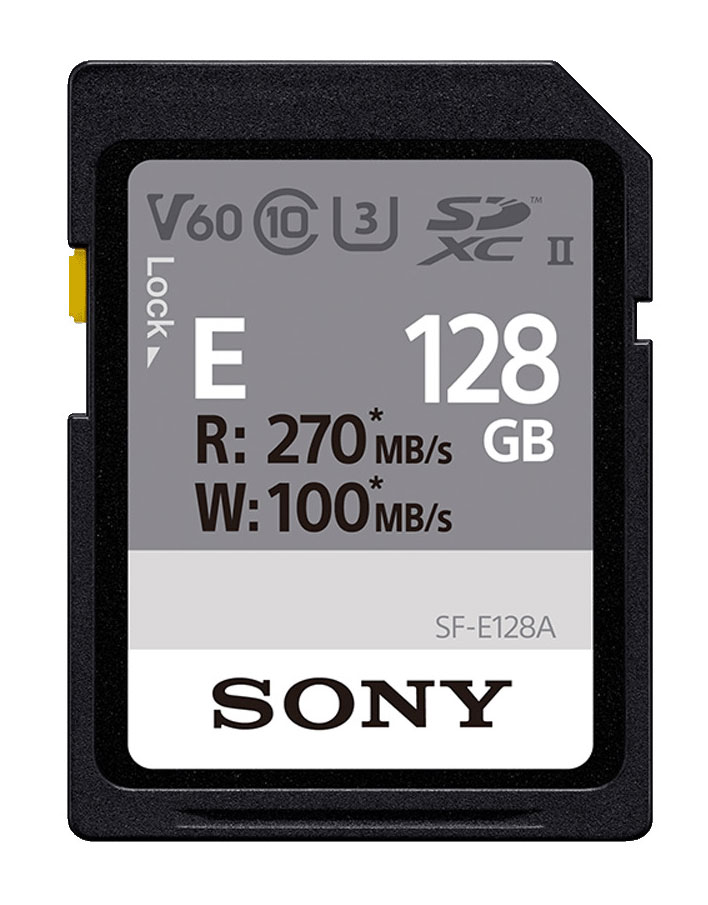 front view of memory card in black