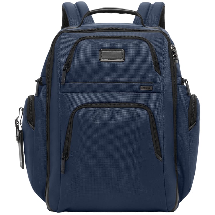 tumi alpha t-pass business class brief backpack - Pack - Men's and Women's Work and Travel Laptop with Padded Adjustable Strap - Fits Up to 15" Screen Approximately 16in x 12.25in x 7in TUMI Alpha 3 T-Pass Business
