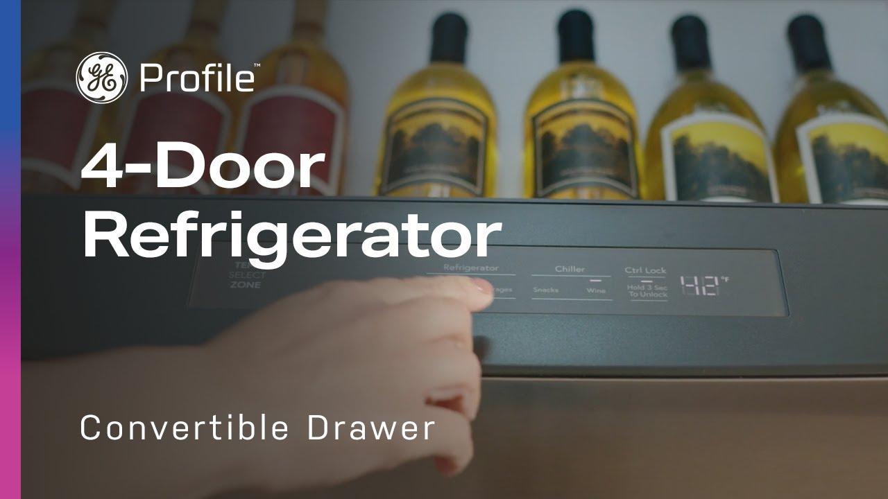 Watch Profile 4-Door Refrigerator with Convertible Drawer