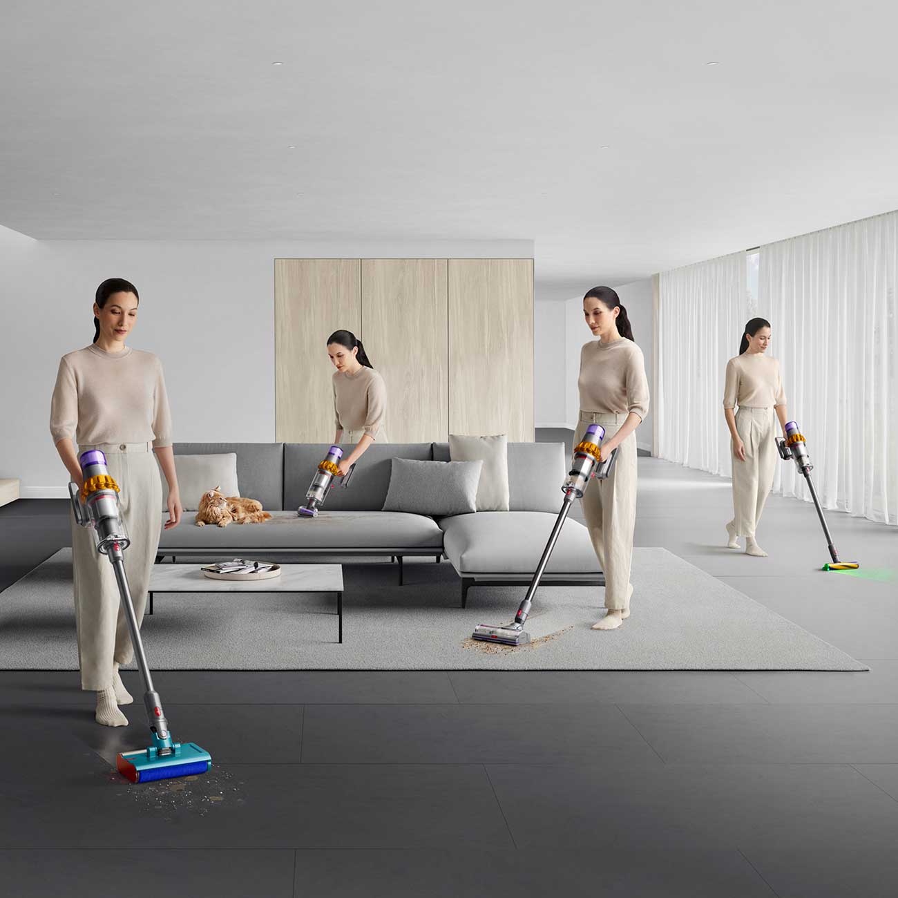 Variety of Cleaning Styles of Stick Vacuum Detail