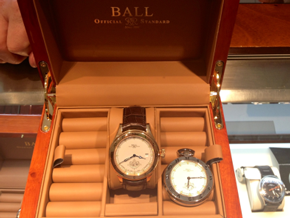 Close up of watches in watch case