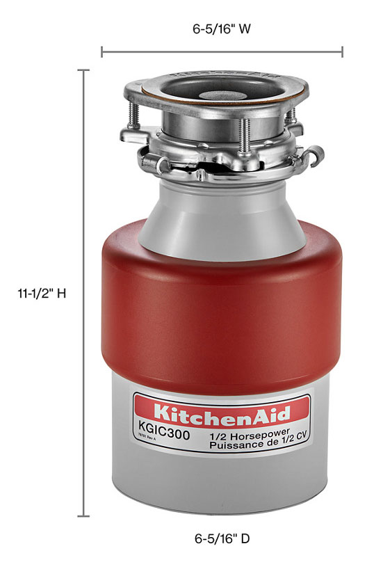 KitchenAid Continuous Feed Garbage Disposal KGIC300H Abt