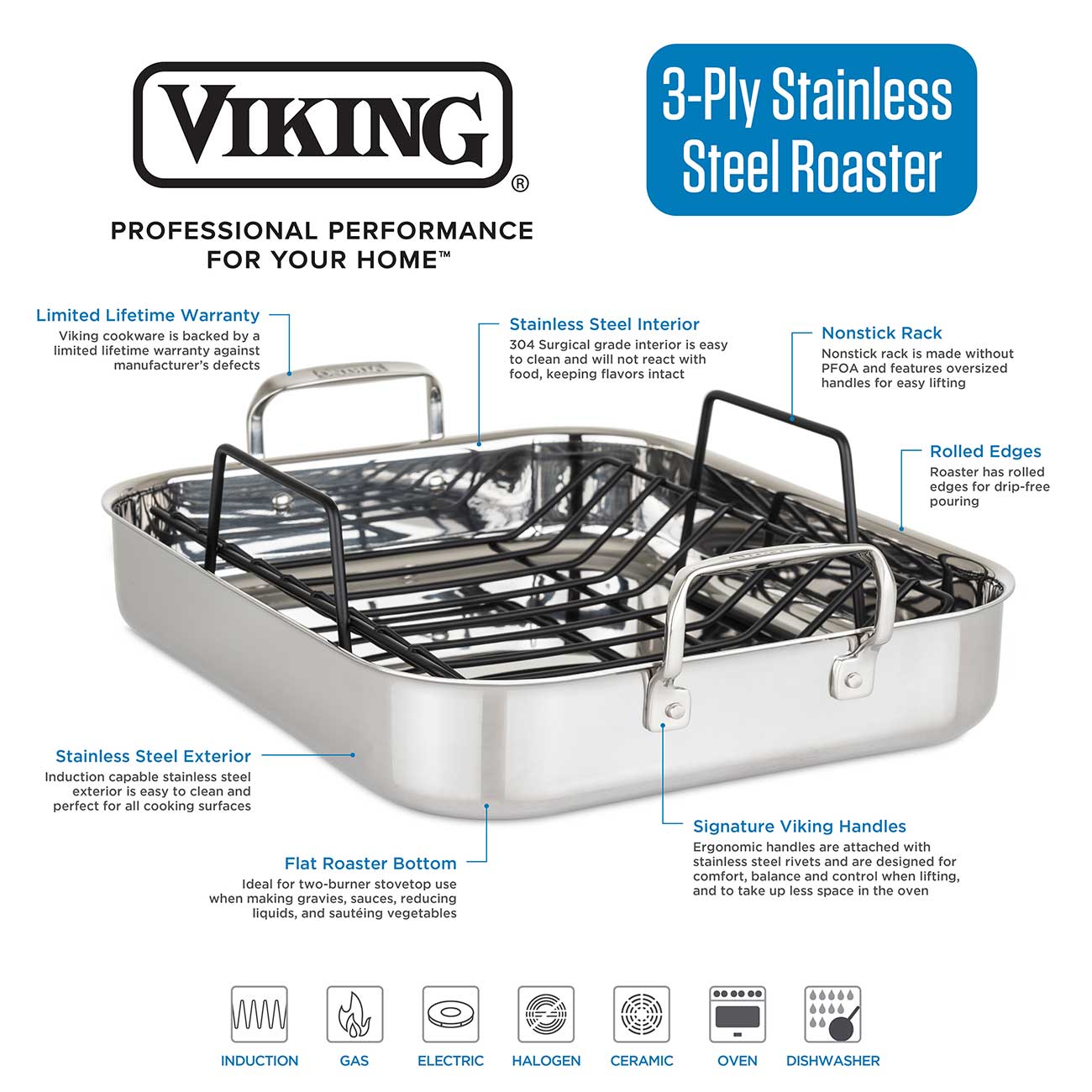 Viking - 400119983TC - Roasters & Lasagna Pans
