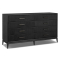 Four Hands Rosenell Dresser with 8 Drawers in Black Oak Veneer