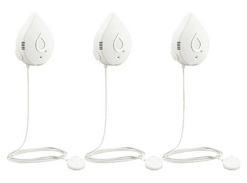 Front view of 3-Pack Smart Leak Detectors