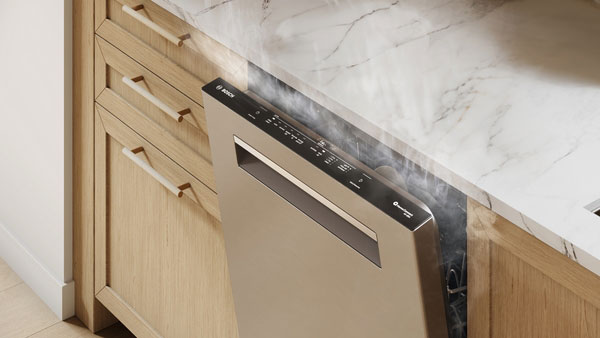 Lifestyle Steam view of Bosch Dishwasher