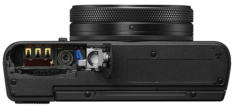 Bottom of camera.
