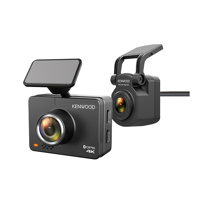 Front Angled View Of The Kenwood Dashboard Camera Bundle