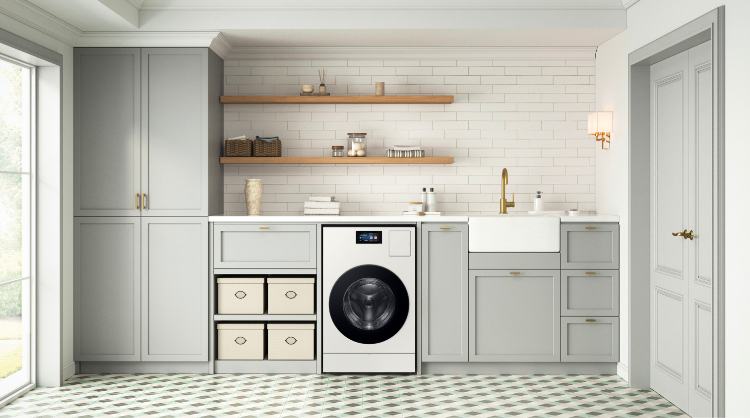 lifestyle of a samsung all in one combo laundry unit