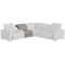 Flexsteel Aurora Armless Power Recliner with Power Headrest in Ash Leather Finish