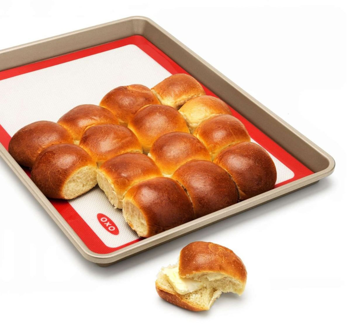 View of Baked Bread on Top of OXO Baking Mat 