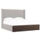 Hooker Furniture Archives Upholstered Footboard - Queen - in Chocolate Velvet Fabric