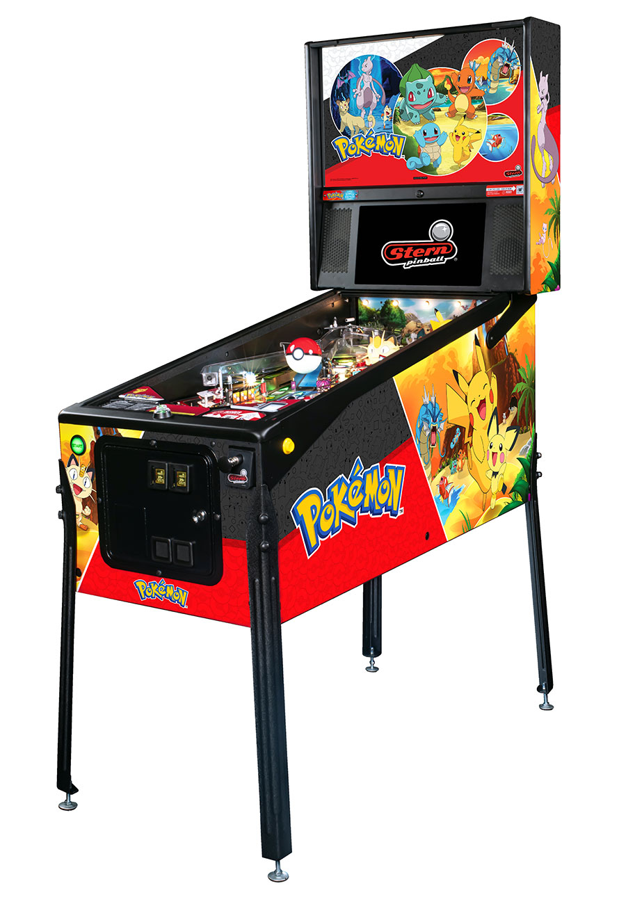 Angled View of Stern Pokemon Pro Pinball Machine