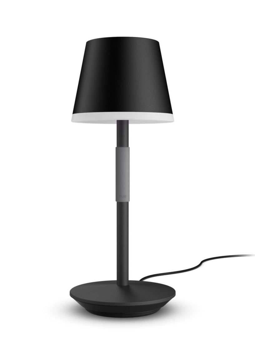 Front View of LED Smart Table Lamp in Black