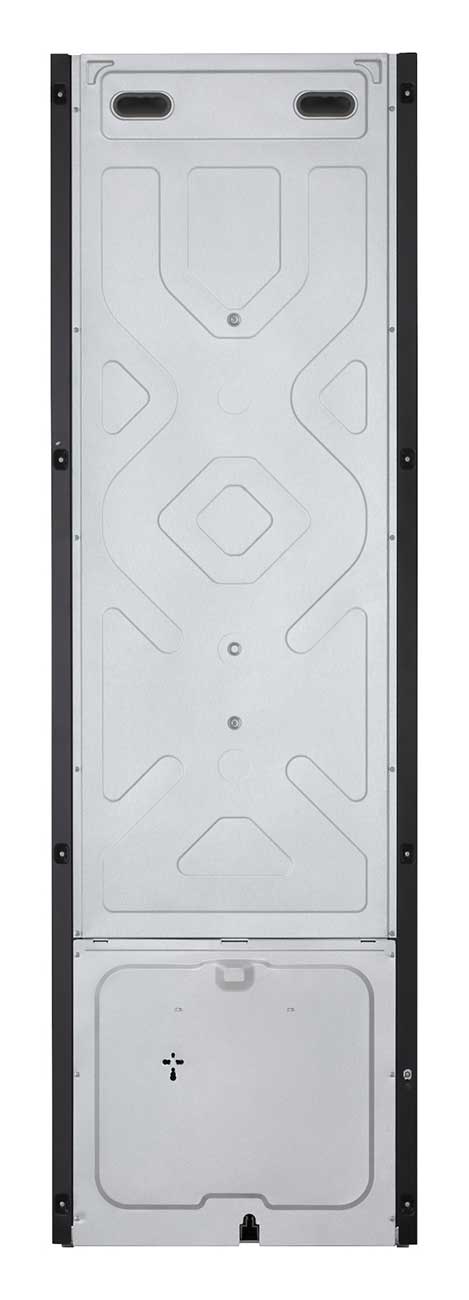 Rear view of LG Styler Smart Steam Closet 