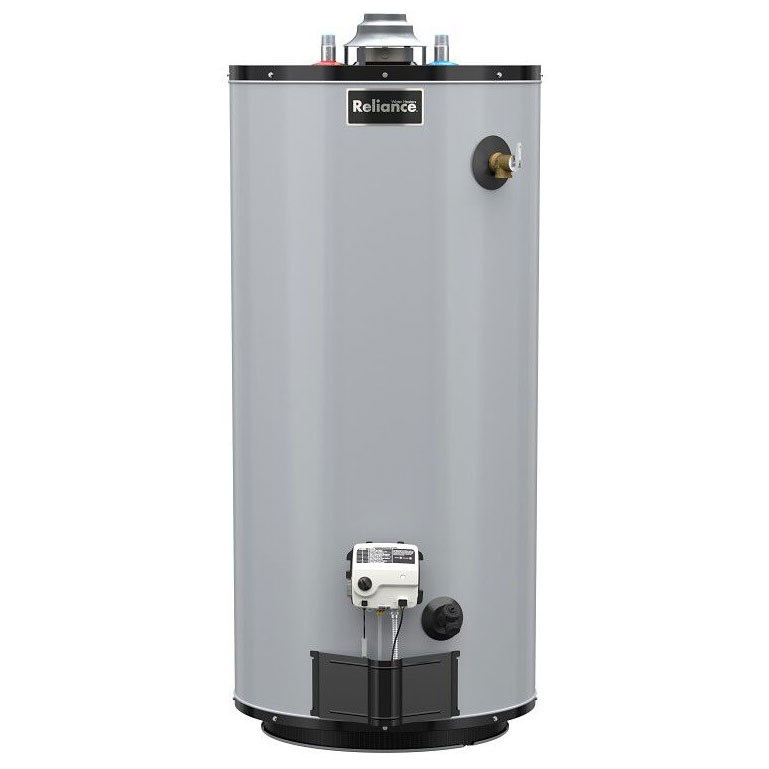 Front View of Reliance 40-Gallon Short Water Heater