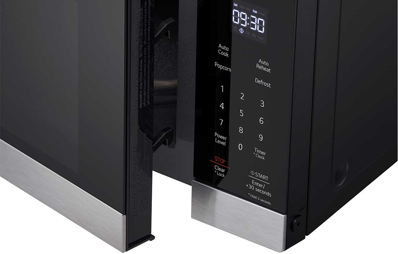 Controls View of LG Countertop Microwave