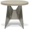 Bernhardt Solaria Side Table in Dune | Shiny Nickel