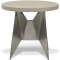 Bernhardt Solaria Side Table in Dune | Shiny Nickel