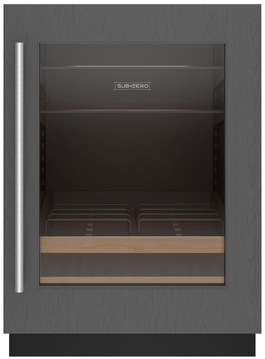 Front of beverage center with Custom Frame.