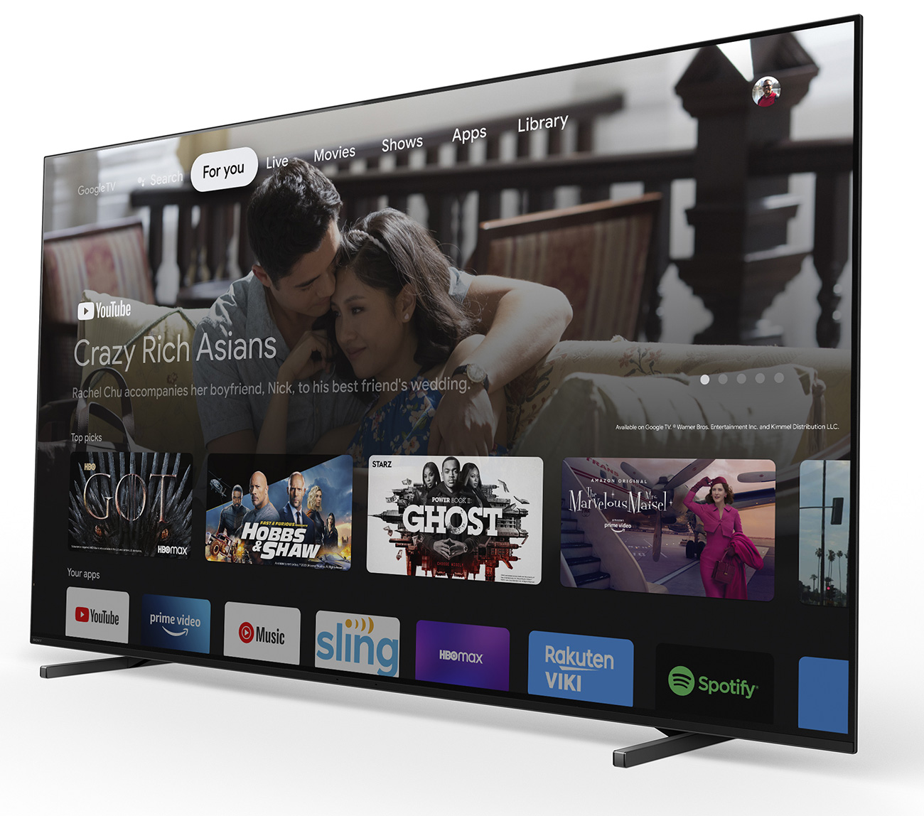 Right Angled View Image of Sony TV